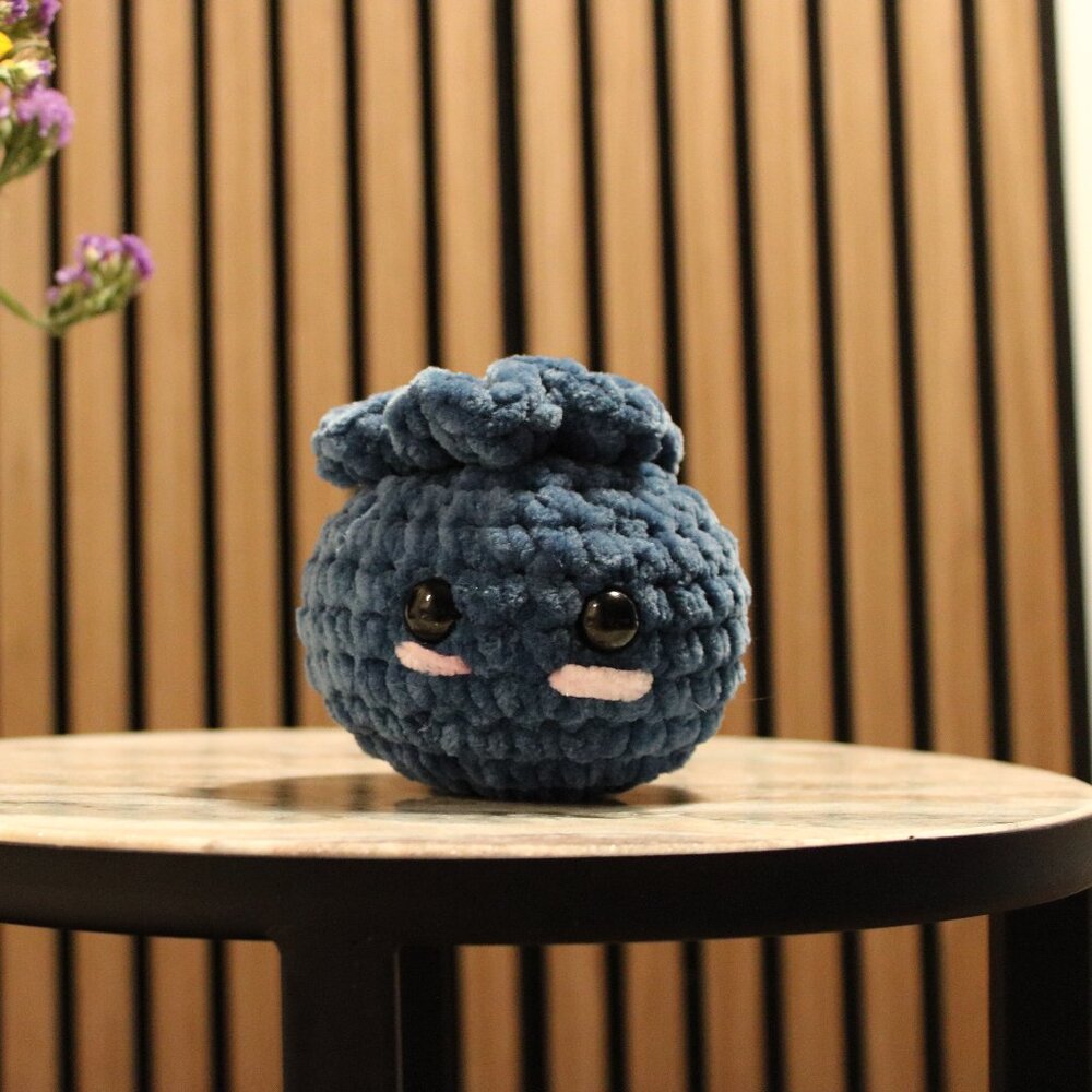 Crochet Blueberry Stuffed Toy, amigurumi
